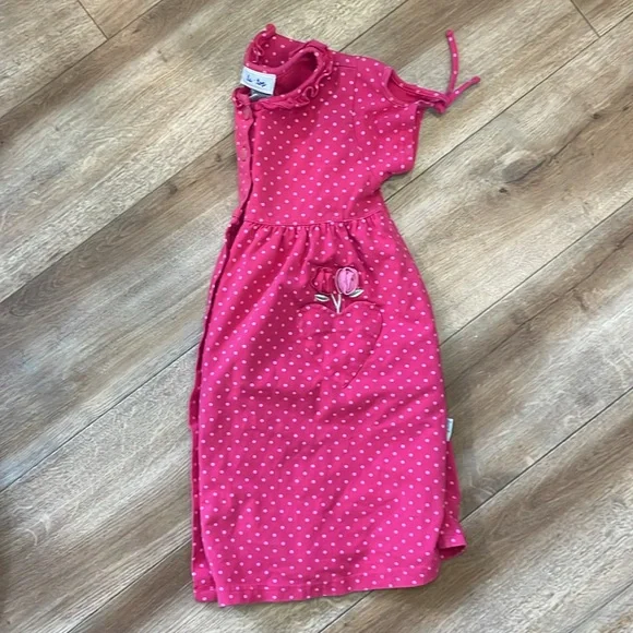 Le Top brand Girl’s 4T Polka Dot Button Dress with Heart Pockets and Roses! - Picture 10 of 10